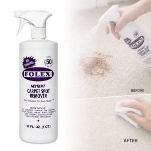Folex 32 oz. Instant Carpet Spot Remover Carpet Cleaner, upholstery cleaner, stain remover, pet stain remover, urine remover, grease remover, oil stain remover, ink remover, red wine stain remover, coffee stain remover, blood remover,rust remover
