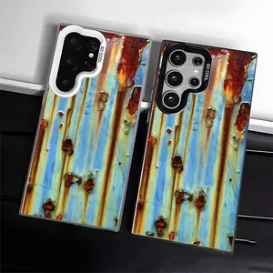Rusty iron sheet for Samsung S22 23 24 mobile phone case Galaxy S23FE 22 23 24 protective case design Galaxy S24 PLUS 5G luxury IMD material Galaxy 22 plus anti-drop and shockproof