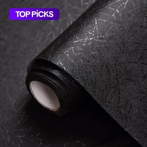 Textured Self-Adhesive Wallpaper, 1 Roll Decorative Wallpaper for Home Living Room & Kitchen, Backdrop Wall Decal for Cabinets, Tables & Chairs