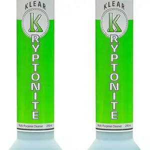KLEAR Kryptonite Multipurpose Glass Cleaner |Powerful Cleaning 5-1 Combo | Glass Friendly & Alcohol-Free Glass Cleaner| Coat, Relax, Rinse| 9 oz (Pack of 2)
