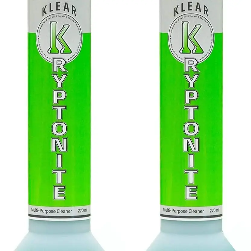 KLEAR Kryptonite Multipurpose Glass Cleaner |Powerful Cleaning 5-1 Combo | Glass Friendly & Alcohol-Free Glass Cleaner| Coat, Relax, Rinse| 9 oz (Pack of 2)