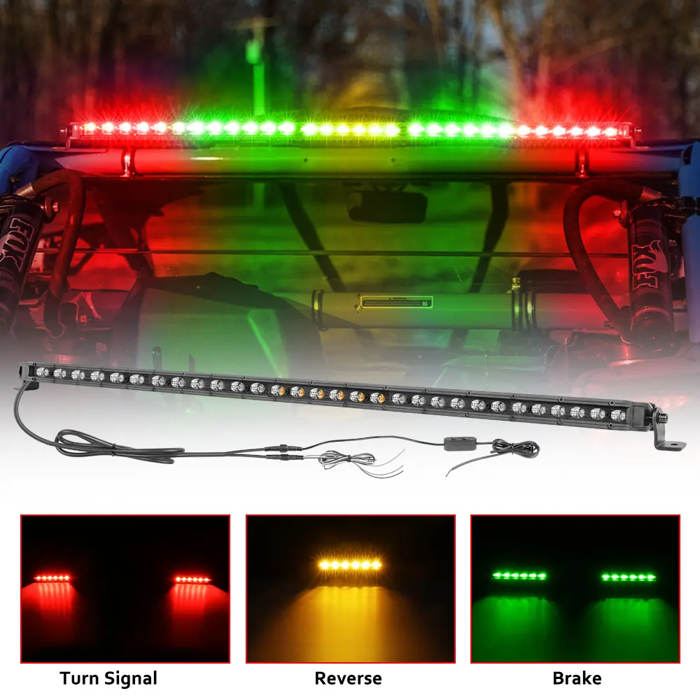 For 2024 Can-Am Maverick R X RS Smart-Shox UTV 30 Inch Rear Chase LED Light Bar, Strobe Car Lights, Led Car Lights