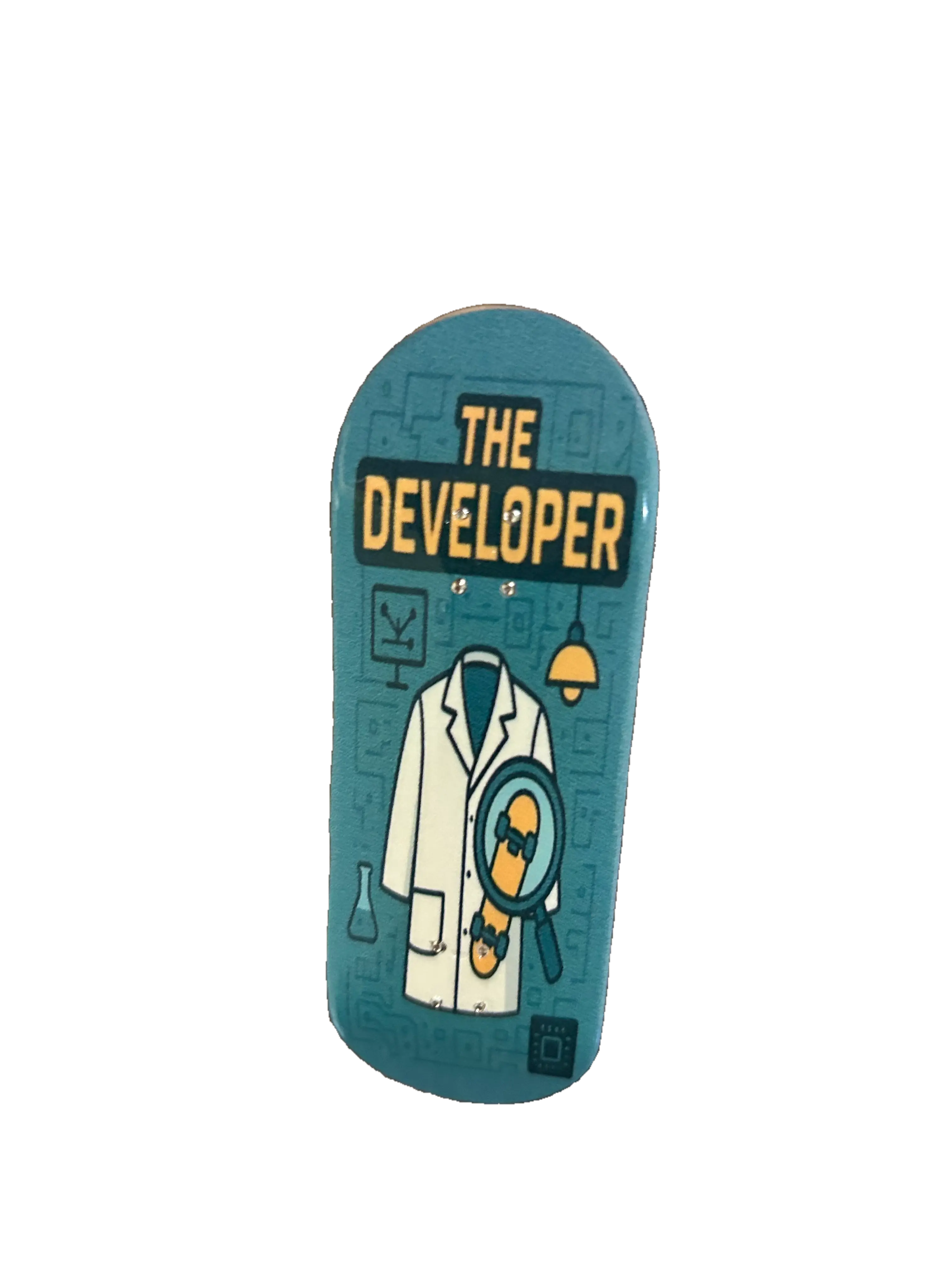 The Developer 34mm Complete Fingerboard 5 Ply Maple with Alloy Trucks & Travel Case for Smooth Tricks
