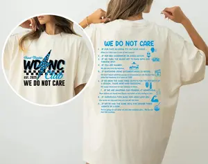 2-sided We Do Not Care Club Shirt, I Don't Care T-shirt, Menopause Perimenopause Shirt, Full Colors, Full Sizes, For Men, For Women