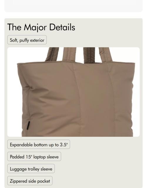 Luka Expandable Laptop Tote