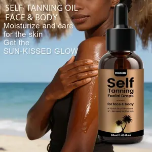 Self Tanning Drops for Face and Body, Gradual Glow Hydrating Bronzing Serum, Sunless Tanner for Natural Look, Easy Application
