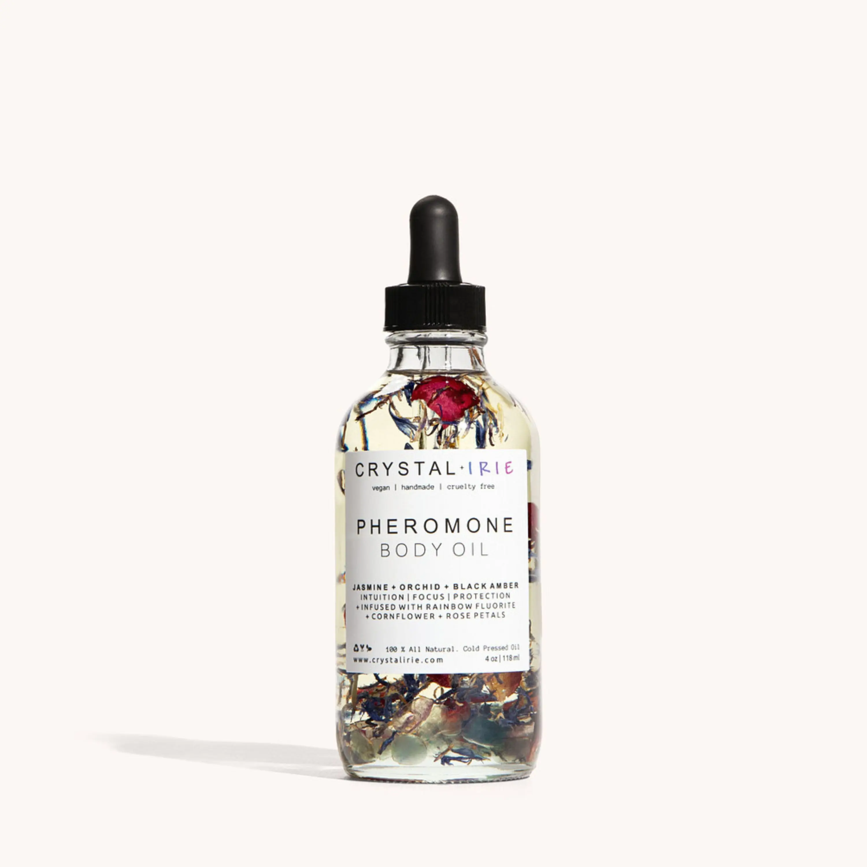 Pheromone Body Oil | Crystal Infused Dry Body Oil by Crystal Irie