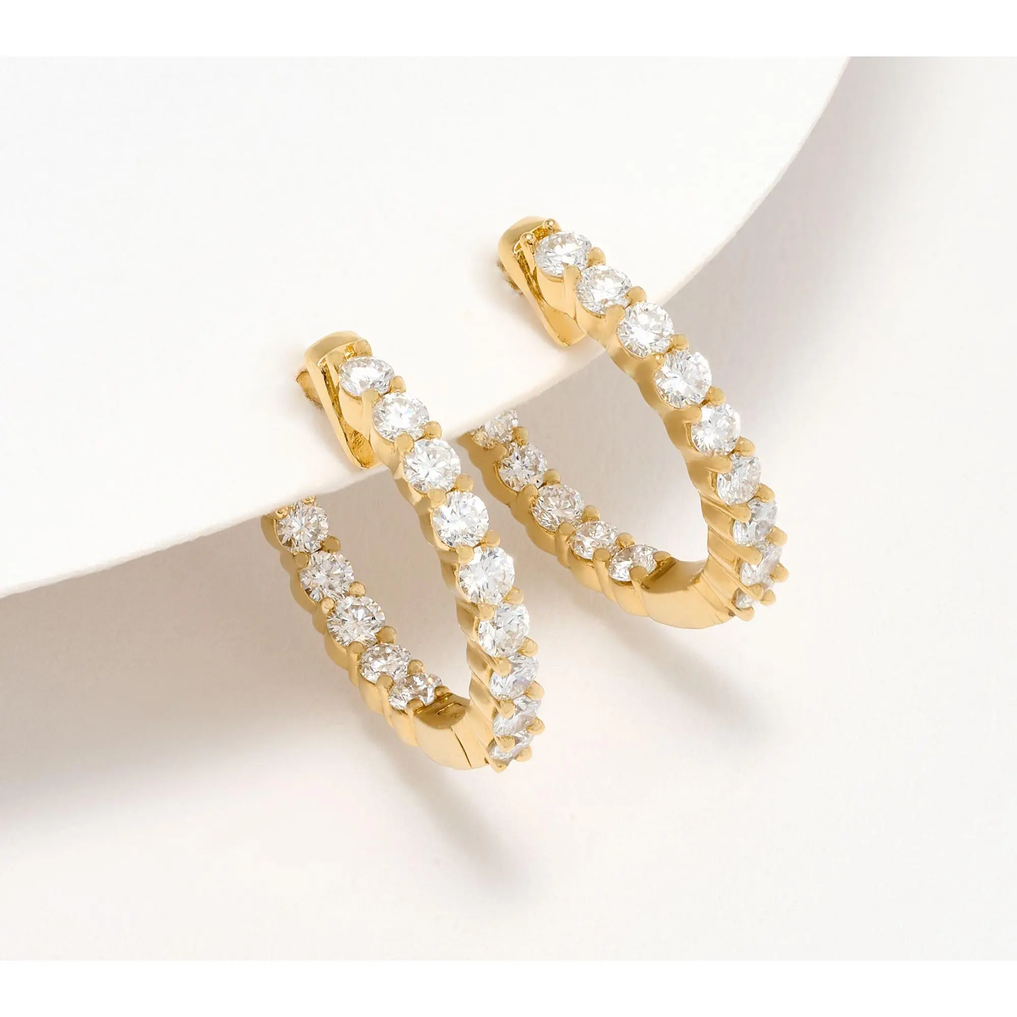 Fire Light Lab Grown Diamond 1 cttw Hoop Earrings, Sterling Silver Fire Light Lab Grown Diamond 1 cttw Hoop Earrings, Sterling Silver