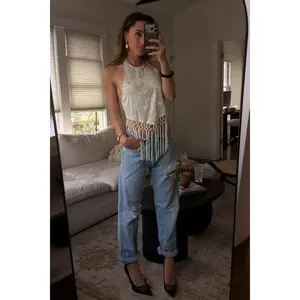 Liora Ivory Jacquard Halter Top