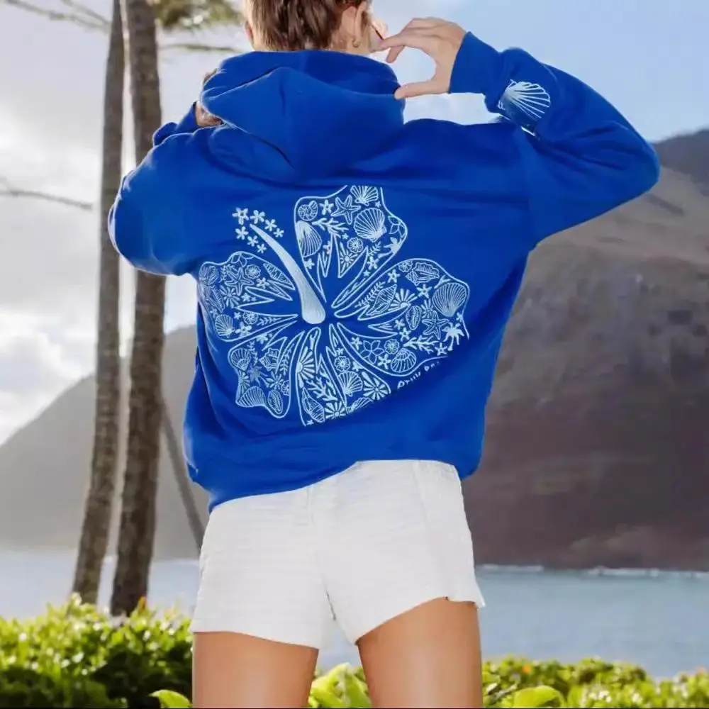 Women's Embroidered Hoodie 2026 – Oversized Y2K Long Sleeve Pullover with Kangaroo Pocket, Soft Comfort Fit for Lounging or Streetwear, TikTok Viral Casual Sweatshirt