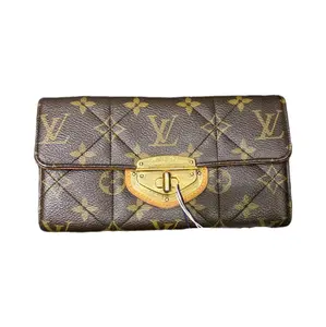 Pre-owned Louis Vuitton Canvas Clutches & Wristlets Sarah Wallet in Monogram Etoile with Gold Tone Hardware