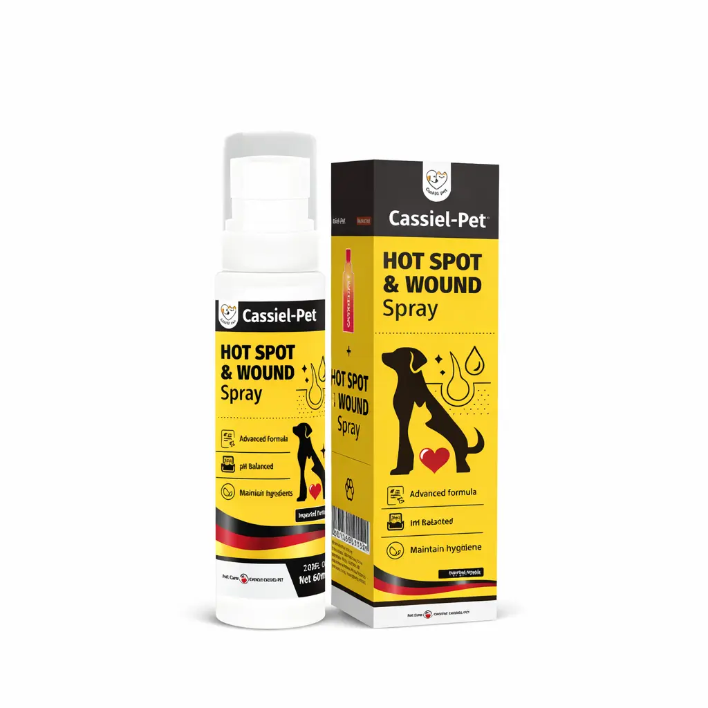 Cassiel Pet HOT SPOT&WOUND Spray,Pet Skin Sprays for Dogs&Cats-Nature Soothing Spray for Clean and Soft Skin,Reduces Itchy Scratching,Packaging upgrade
