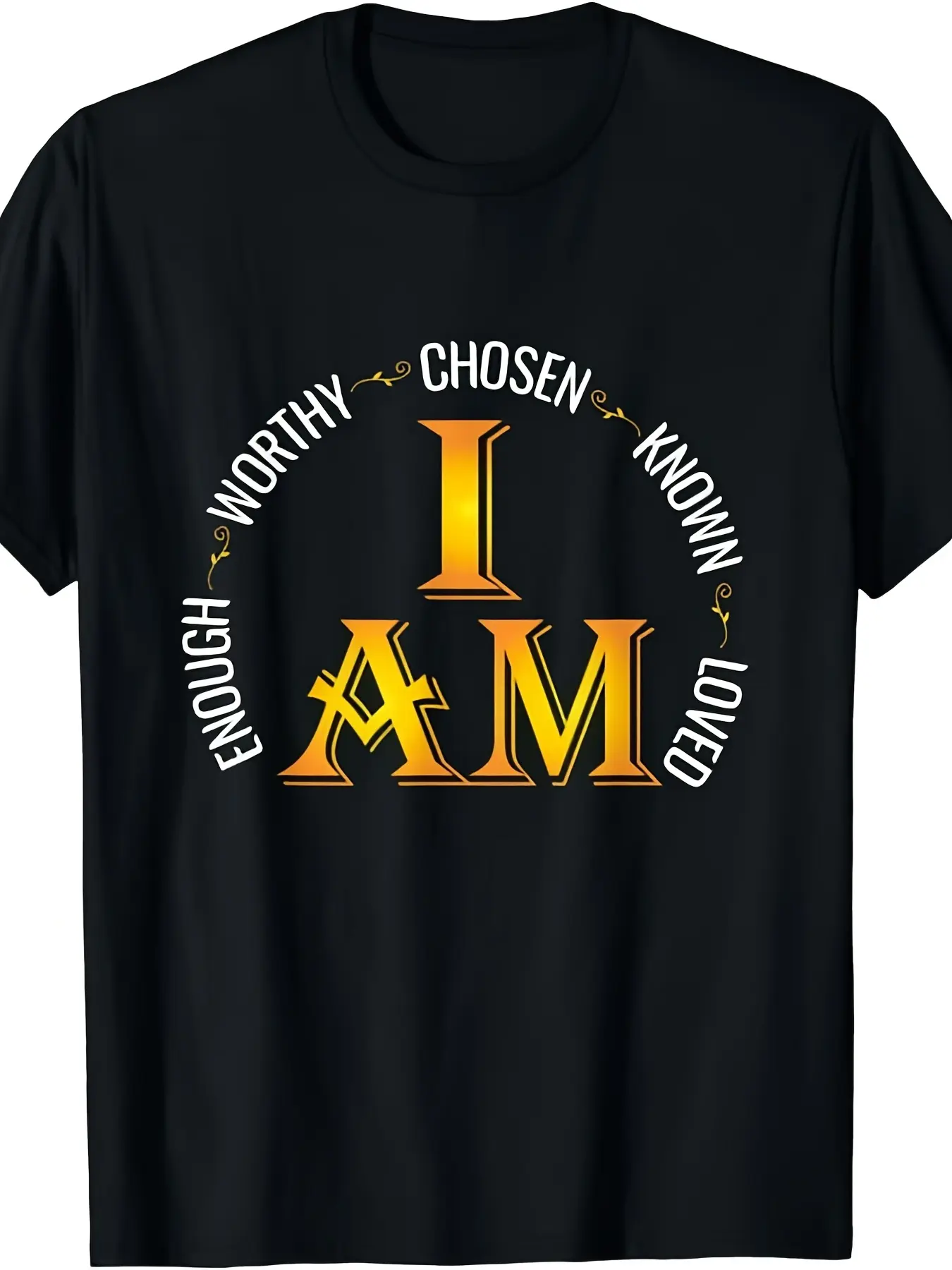 I Am Chosen Enough Worthy Known Loved Christian Religous T-ShirtSame style for men and women 2025 summer short-sleeved printed T-shirt pure 220G
