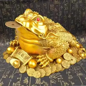Lucky Money Frog Decor - Traditional Feng Shui-Inspired Statue for Home & Office, Decorative Figurine for Prosperity