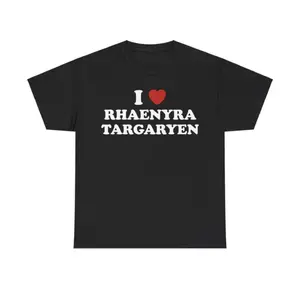 I Love Rhaenyra Targaryzn House Of Dra T-shirt, Movie Lover Shirt, Cotton Casual Graphic, Unisex Daily Outfit