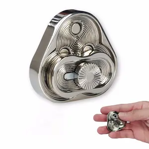 Metal Fidget Slider Triangular Rotating Edc Toy for Adults, Silver Color or Vibrant Colors, Stress Relief and Anxiety Reduction, Durable and Portable