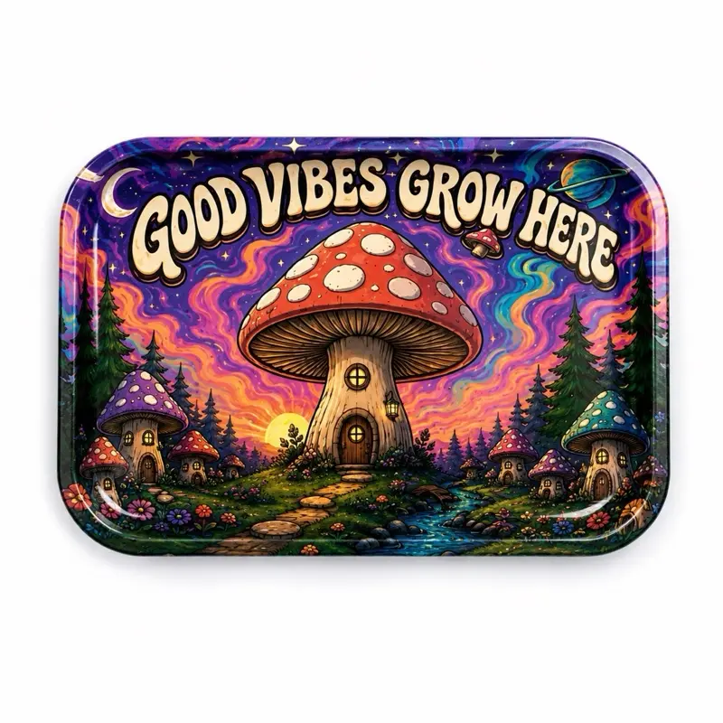 Mushroom Village Rolling Design Tray