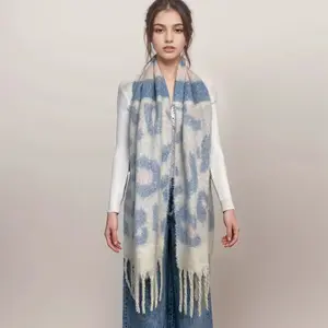 New Arrival: Cozy White & Blue Fringe Scarf – Effortless Elegance for Any Season