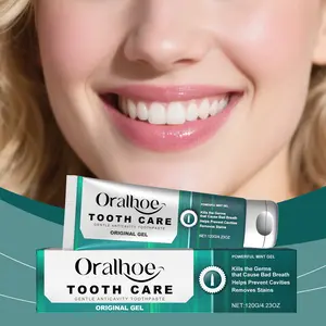 Oralhoe Tooth Care Gentle Anticavity Toothpaste Original Gel Powerful Mint Gel Kills Germs Prevents Cavities Removes Stains