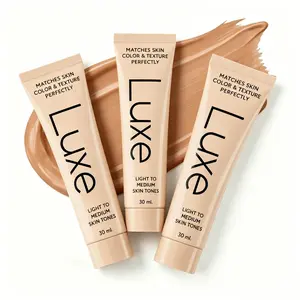 Luxe Color Changing Foundation for Women – Instantly Adapts to Your Skin Tone – Buildable Light-to-Medium, Medium Dark-to-Dark, Coverage – 12-Hour Wear – Natural Dewy Finish