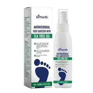 Spray para pies con aceite de árbol de té: un spray humectante y desodorante para pies que controla el olor y cuida los pies secos, un desinfectante natural para pies con propiedades antimicóticas que deja los pies y los zapatos frescos.