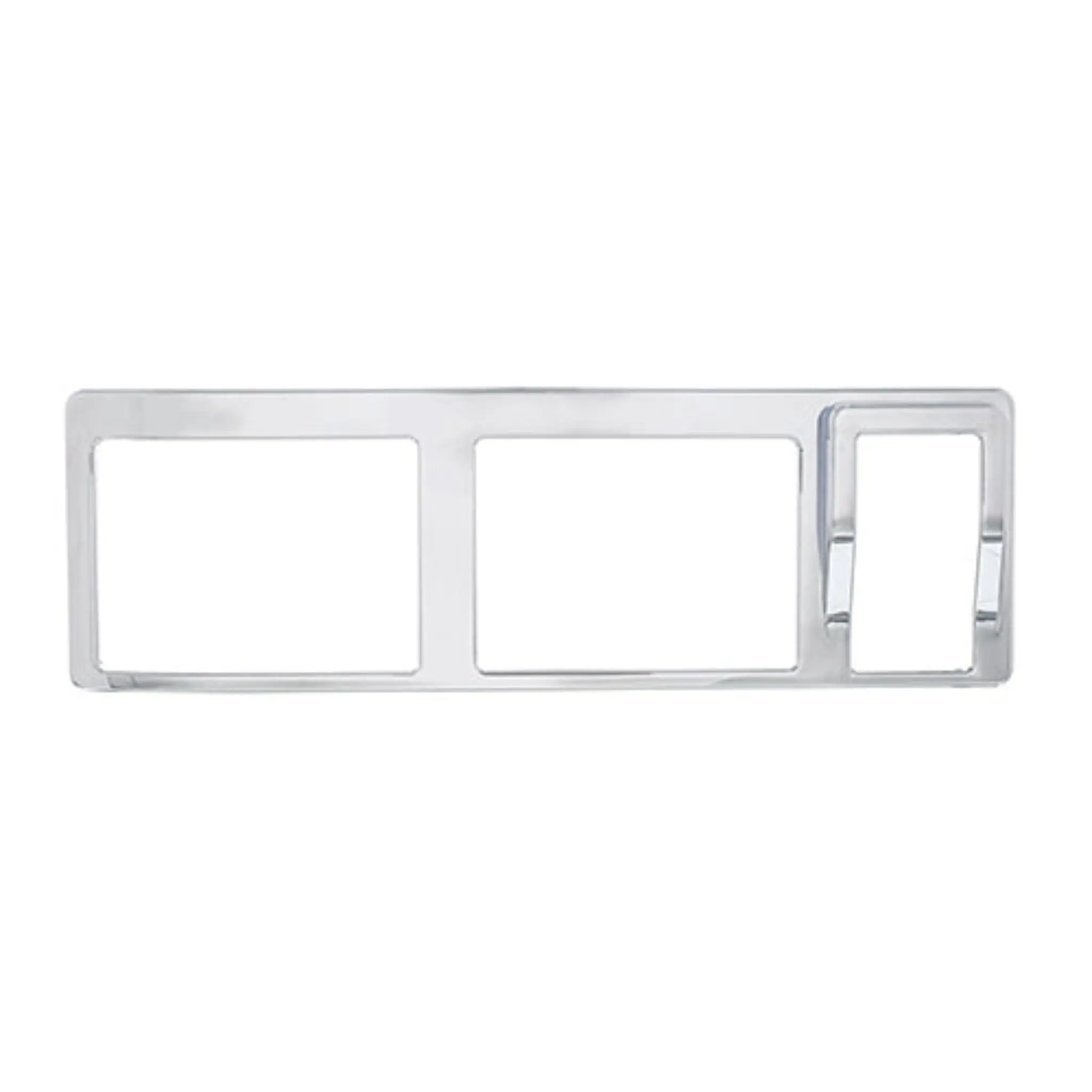 United Pacific Chrome Plastic 7-Rocker Switch Bezel for Peterbilt 579 - Accessible Dashboard Upgrade, Mounting-Compatible, 10.25 in L x 3.6 in W x 0.65 in H, California Proposition 65 Warning