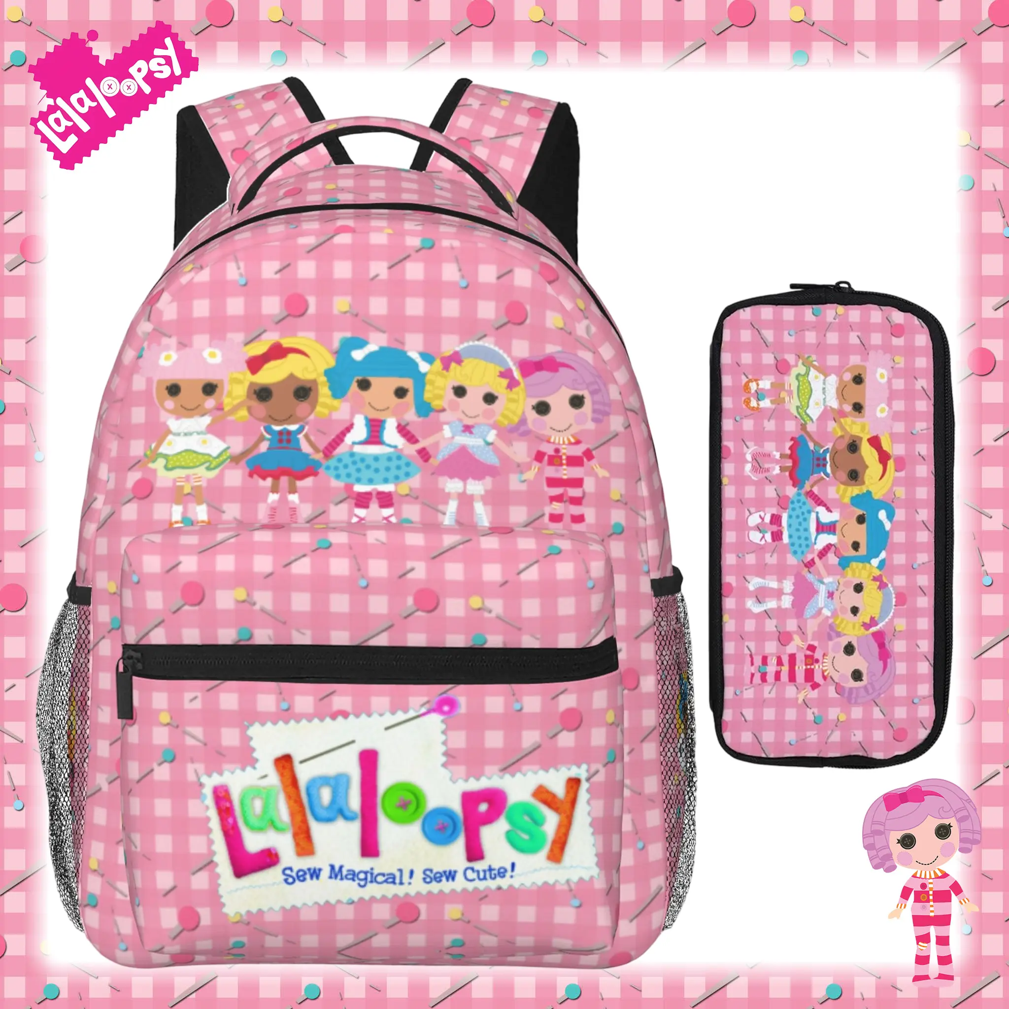 Lalaloopsy  Backpack We're Lalaloopsy Netflix Backpacks Lightweight MGA Lalaloopsy Daypack for Women to Travel & Ourdoor