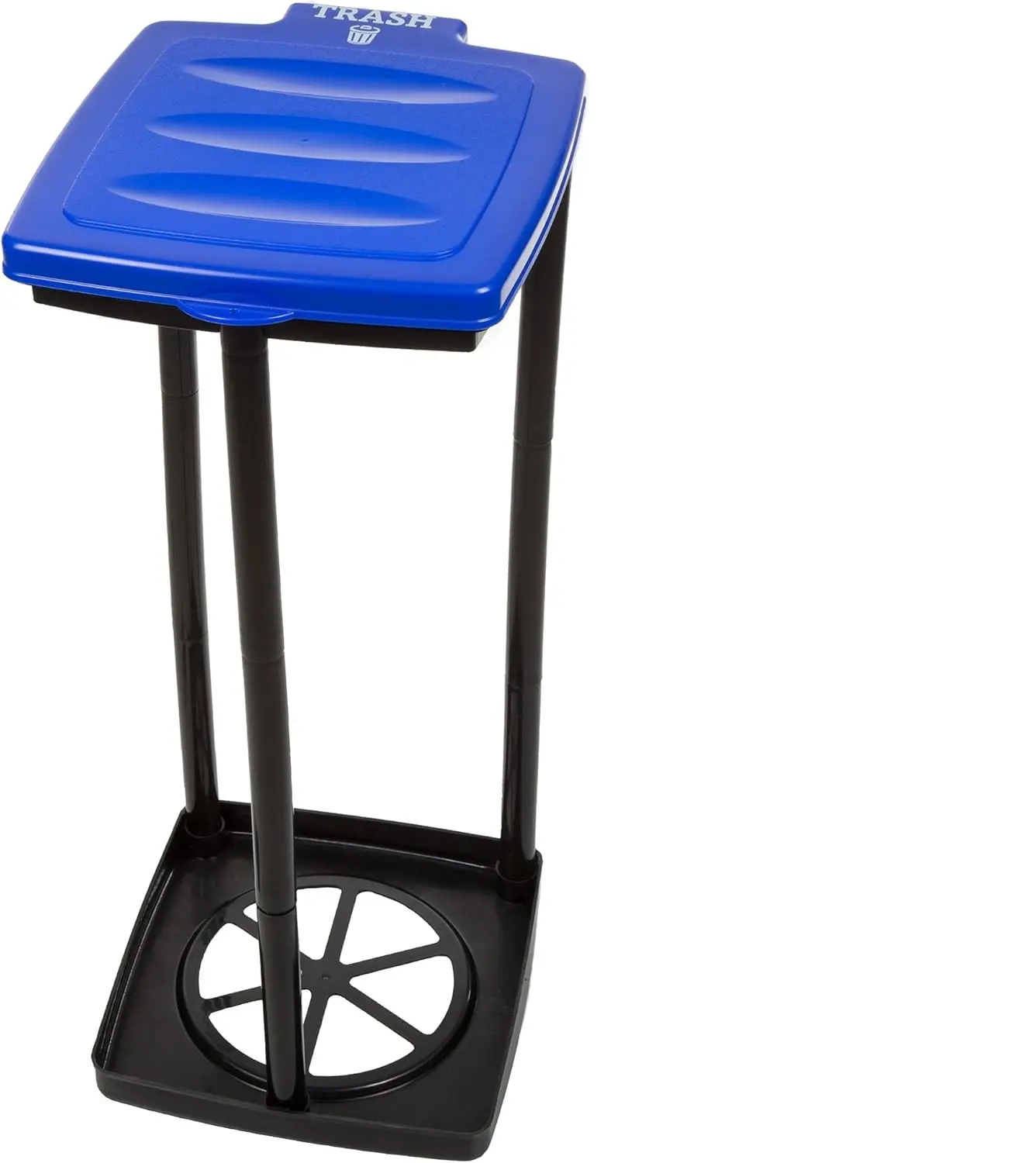 Wakeman Outdoors Portable Trash Bag Holder - Collapsible 13-Gal Durable Plastic Garbage Bin for Indoor/Outdoor, Camping Use (Blue)