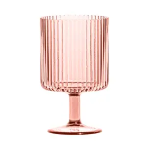 Mesa Stacking Acrylic Wine Goblet, Pink