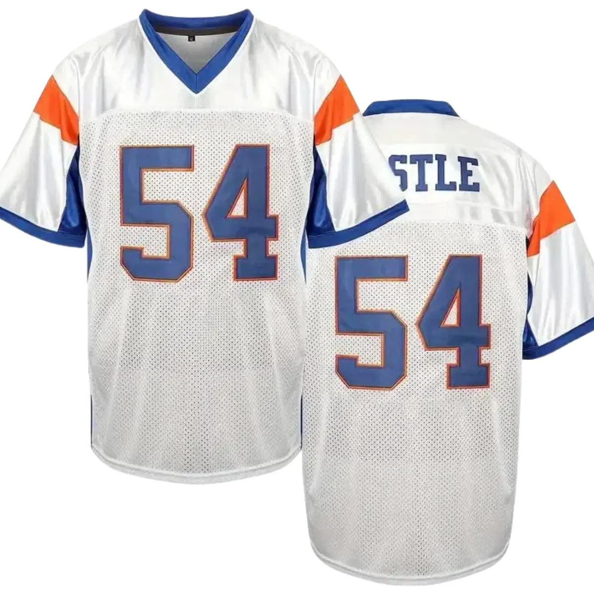 Blue Mountain State Fashion Street Color Block Men's American Football Jersey, Men's V-neck Short Sleeve Breathable 54 Letter Embroidered Stitched Clothing Christmas gifts tiktokshopbacktoschool