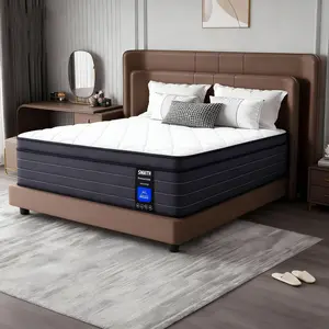 【Christmas】SIMARTH Hybrid Mattress 10/12/14 Inch in Twin, Full, Queen, King – Medium Firm Memory Foam + Pocket Coil Support, Pressure Relief Bed in a Box for Cozy Home Rooms