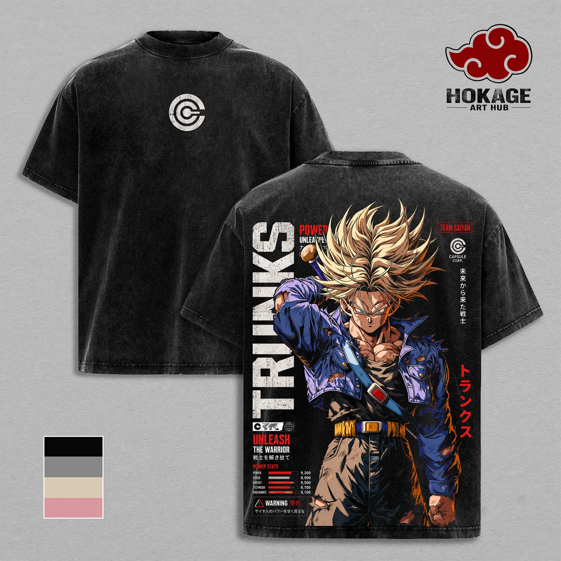 Trunks DBZ T-Shirt, Future Trunks Capsule Corp Graphic Tee, Back Print Vintage 90s Anime Shirt, Graphic Tees Men, Trendy Tshirts, Men's T Shirts, DBZ Streetwear, Unisex Cotton Distressed Tee, Merch For Men, Men Fashion Graphic Tee