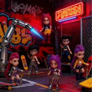 3/6PCS/Set Kpop Demon Hunters Figure Model Toy Pvc Cartoon Anime Action Figure Gaming Peripherals Desk Decoration Collection Figures Model Toy for Kid, suitable for gatherings, parties, indoor decoration, and as a Mother's Day gift