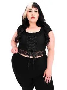 Alena Twill Corset Top FOXBLOOD RESTOCKED!