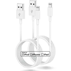 2-Pack 15w USB-A Fast Charging Data Cables, Car Apple Carplay Cable, Quick Charge USB Data Lines, Portable Charging Cords for  iPhone 14 Pro Max/13/13 Mini/13 Pro/12/11 Pro/11/XS MAX/XR/8/7/6s/5S/iPad
