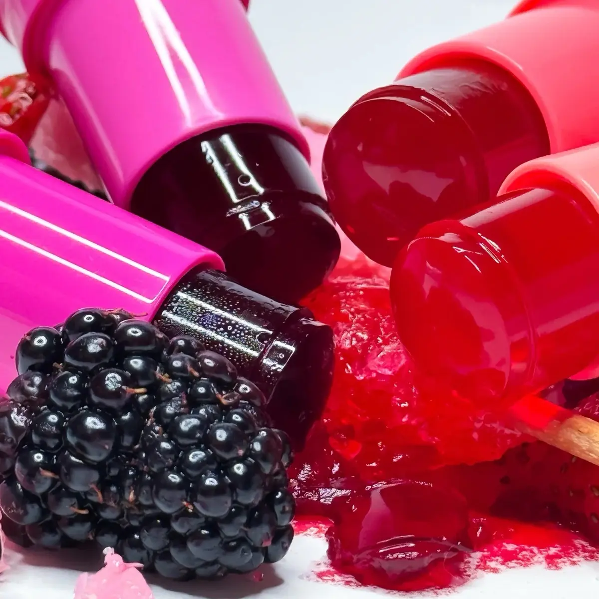 Ice Candy Cooling Jelly Blush & Cheek Tint - Long-Lasting Hydrating Makeup Cosmetic (4 PC Set)