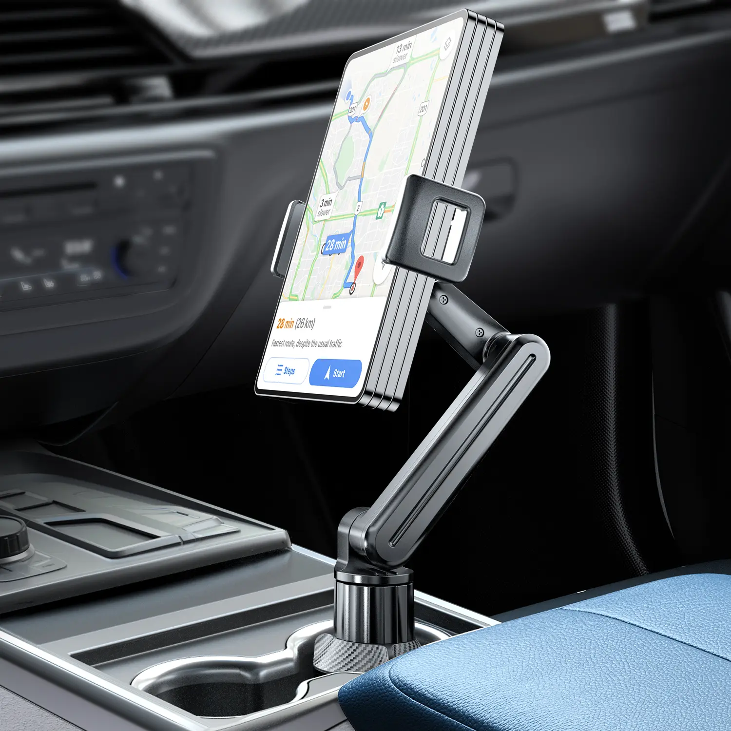 eSamcore Car Cup Holder Phone Mount with All Phone 4.7"–7"  Unobstructed Cup Holder Phone Mount for Your Car Cupholder (2.5"-4") with Flexible C-Shaped Base, 360° Swiveling #SummerWins #DealsForYouDays Universal Car Mount Car Cellphone Mount