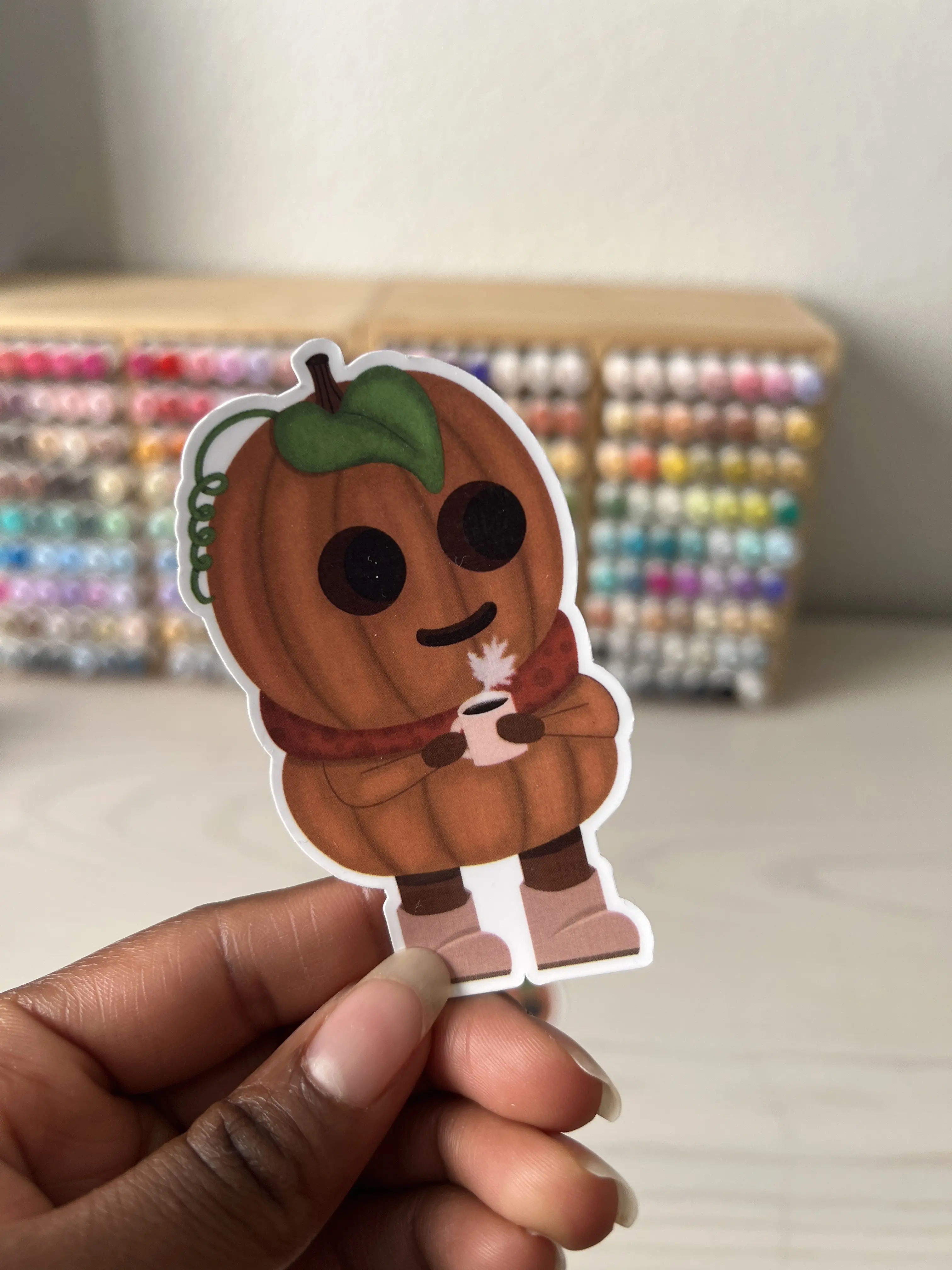 Cozy Pumpkin Spice Sticker | Cute Fall Autumn Vinyl Decal | Waterproof Laptop Water Bottle Mug Planner Sticker | Autumn Vibes