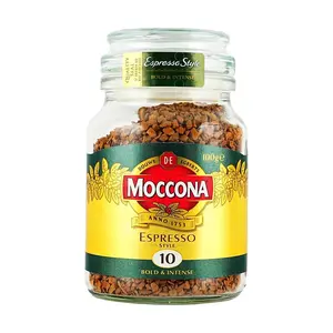 Moccona Freeze Dried Instant Coffee - Italian Espresso Dark Roast 100g, Rich Flavor, Perfect for 400 Coffee Recipes