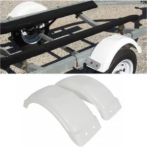 8"-12" Set of Two Single-Axle Trailer Fenders Wheels Tire Top Step Skirt Boat