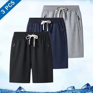 Men's Summer 3-Pack Lightweight Breathable Shorts - Simple Solid Colors, Skin-Friendly Comfort, Stylish Versatility, Suitable for Outdoor Sports and Everyday Casual Wear