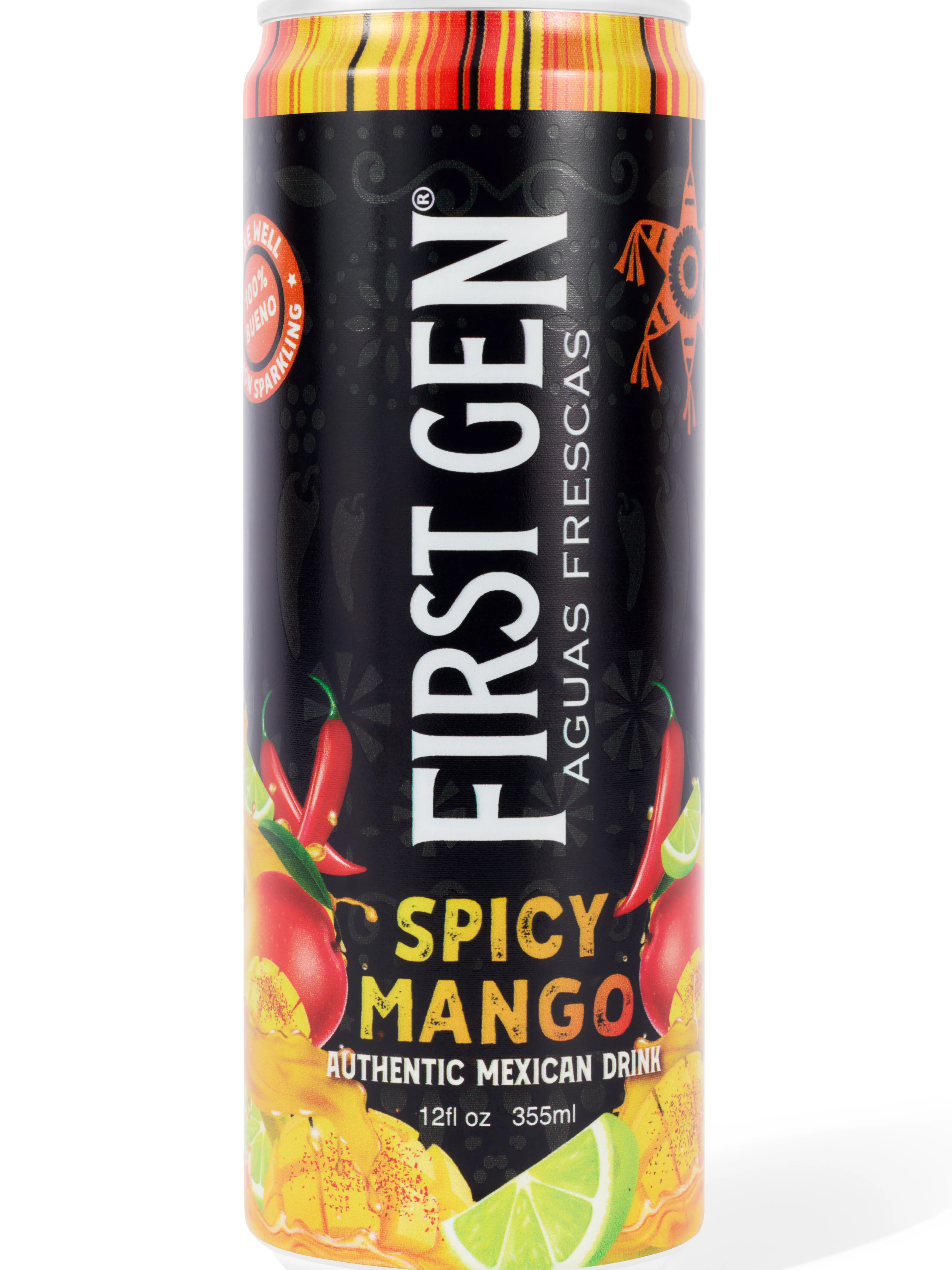 First Gen Aguas Frescas Spicy Mango Mexican Natural Non Sparking Non Energy Beverage Authentic Street Flavor