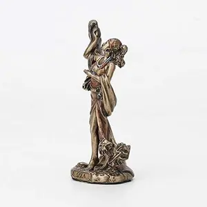 Veronese Design 3 7/8 Inch OYA -Santeria Orisha Goddess of Wind, Storm and Transformation Cast Resin Hand Painted Antique Bronze Finish Statue Home Decor