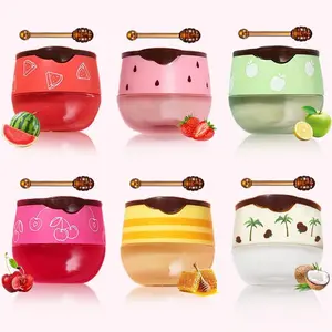 6-Piece Lip Balm Set with Fruit Flavor Base, Moisturizing Lip Balms, Long-Lasting Moisturizing Color, Unisex, Perfect for Valentine's Day Gift, Lip Care Set