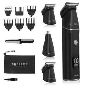 Supreme Trimmer Manscape Multigroomer | Waterproof Rechargeable Men's All-in-One Body & Beard Trimmer Kit | Hair, Nose & Ear multigroom Trimmer grooming tools set series