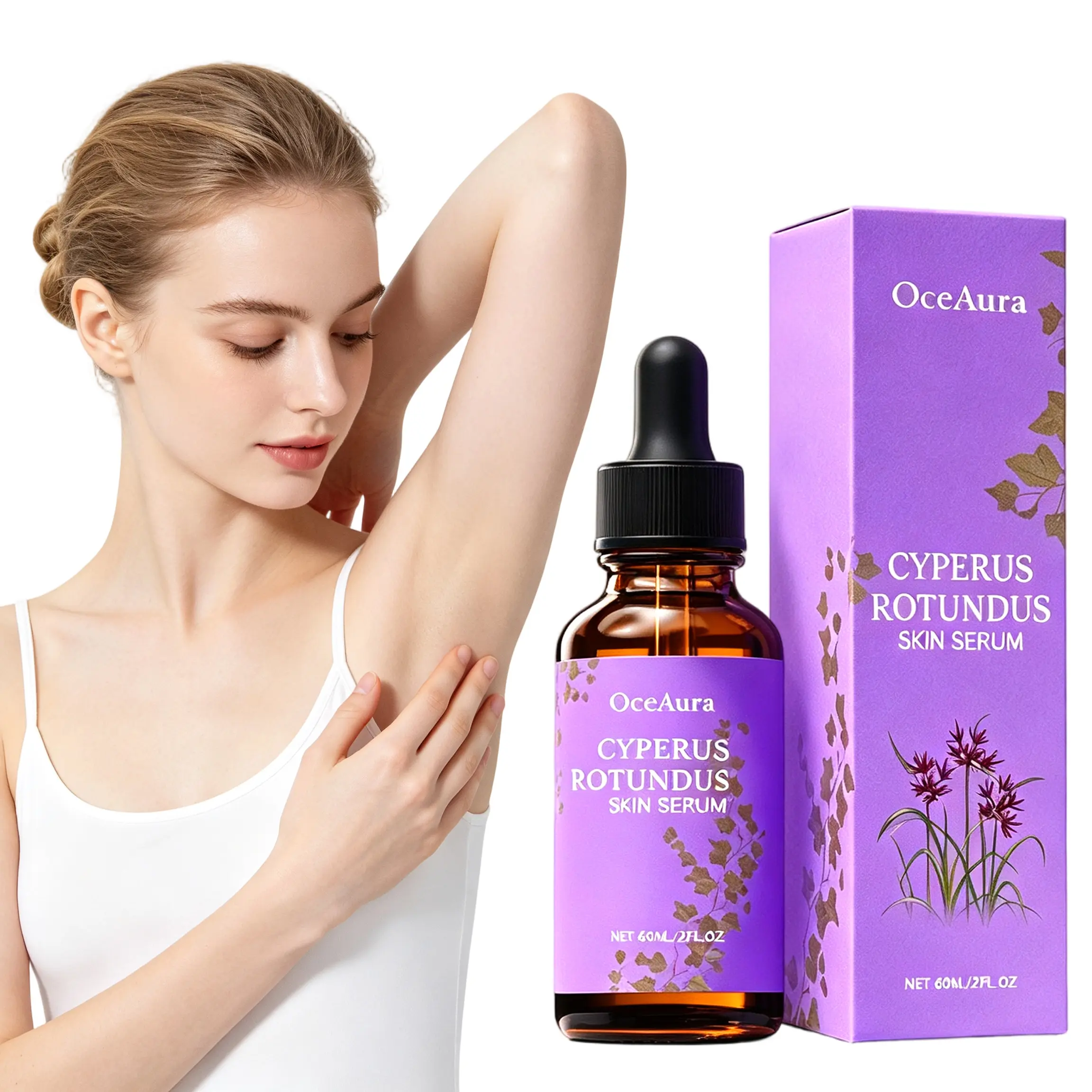 Hair Growth Inhibitor Serum - Alcohol-Free Body Care Solution, Soothing Post-Shave Treatment for Face & Body to Fade Dark Spots, 60ml Butylene Glycol Skin Serum, Safe for Bikini Line & Legs, Liquid