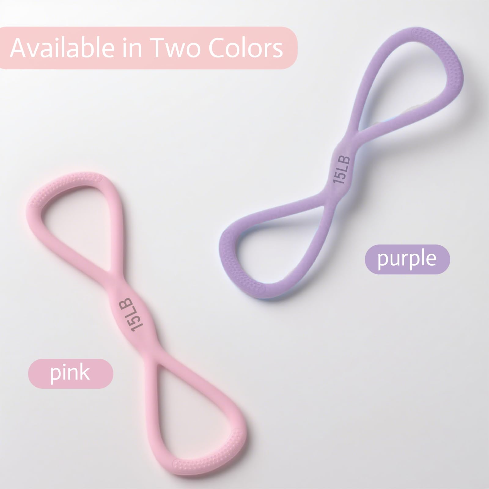 Resistance Bands Figure 8 Exercise Bands for Women 8 Shaped TPE Material for Arms Chest Expander Yoga Gym Fitness Muscle Training Equipment Stretching Gear Latex Free Elastic