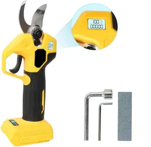 Electric Pruning Shears for DeWalt 20V Battery, Portable Cordless Pruning Shears with LCD Display＆SK5 Blades, Adjustable Cutting Diameter 0.8-1.2 Inch for Gardening Tree Pruning(NO Battery)
