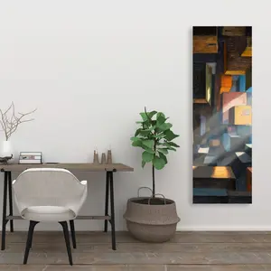 Pictorem C1RC20607G7B1P 20 x 60 in. Boxed Up - Blue Canvas Wall Art for Stylish Interiors