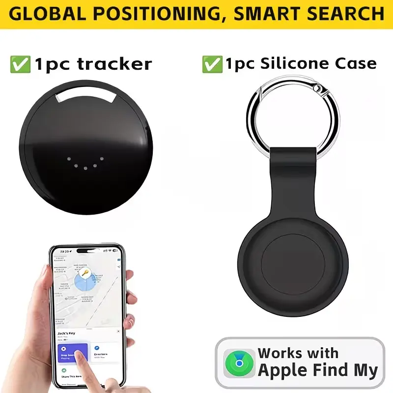 Find My GPS Tracker, Mini Anti-Lost Device for Cars & Pets, iOS Only Tracker Tag, IP67 Waterproof, No Monthly Fee, Replaceable Battery, Works with Find My(iOS only)